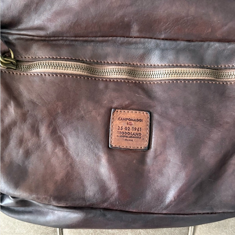 Campomaggi Dark Brown Leather Crossbody Bag - Picture 4 of 10